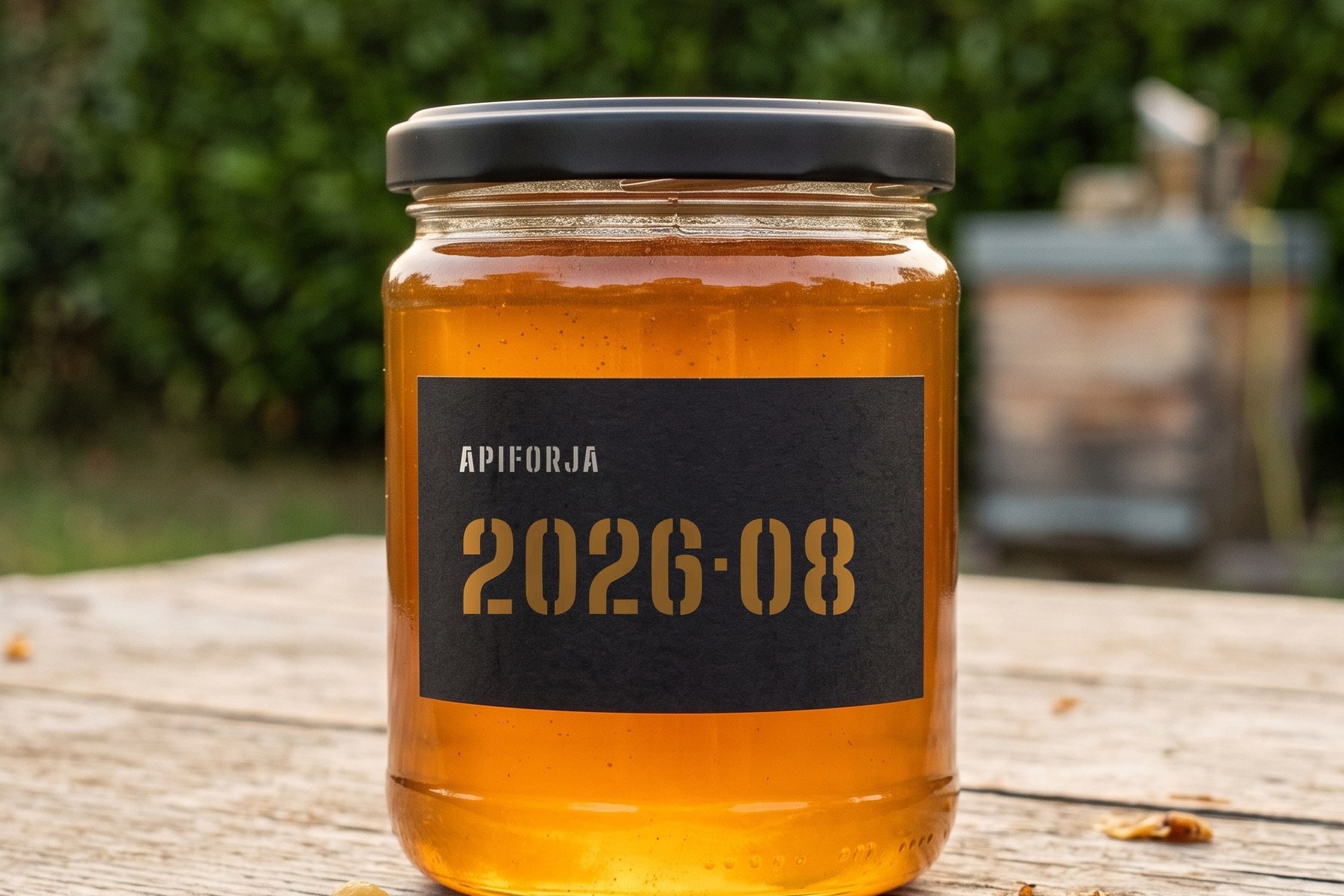 Le pot du lot 2026·08 sur une ruche du rucher (visualisation)