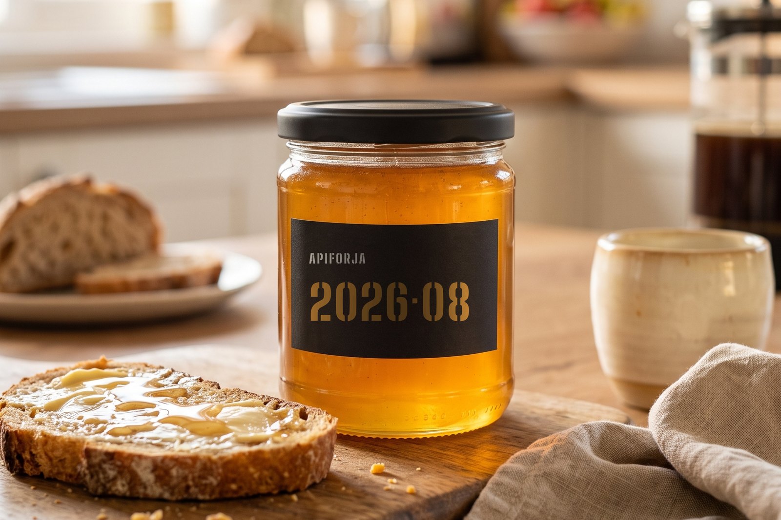 Le pot sur la table du petit-déjeuner (visualisation)